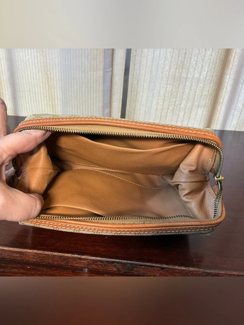 Celine Beige Monogram Pouch